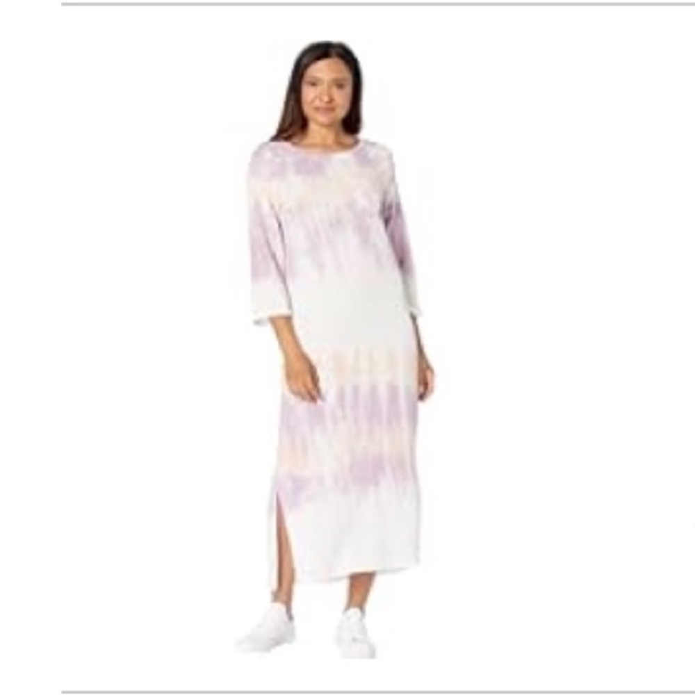 Mod-o-doc Cloud Stain Boatneck Midi Dress